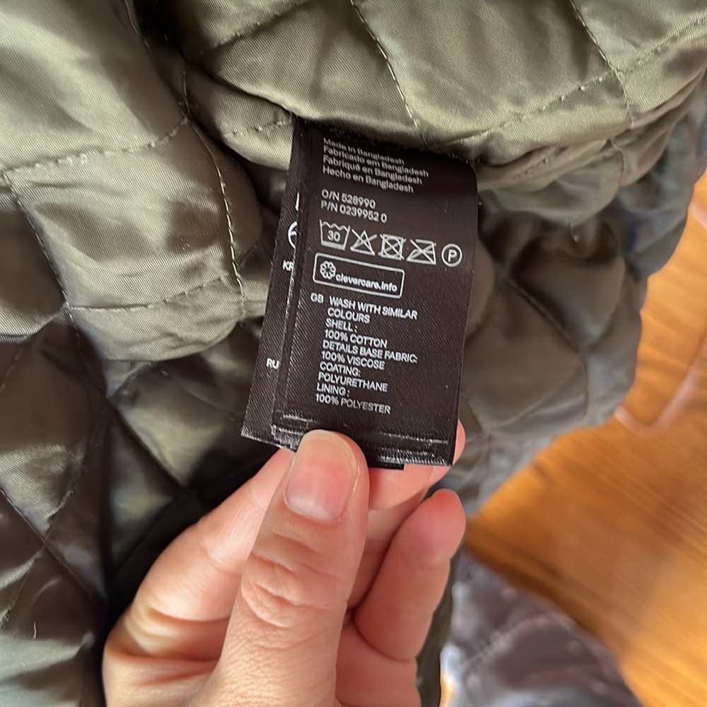 H&M Cotton Jacket with Faux Leather Sleeves - Picture 7 of 7